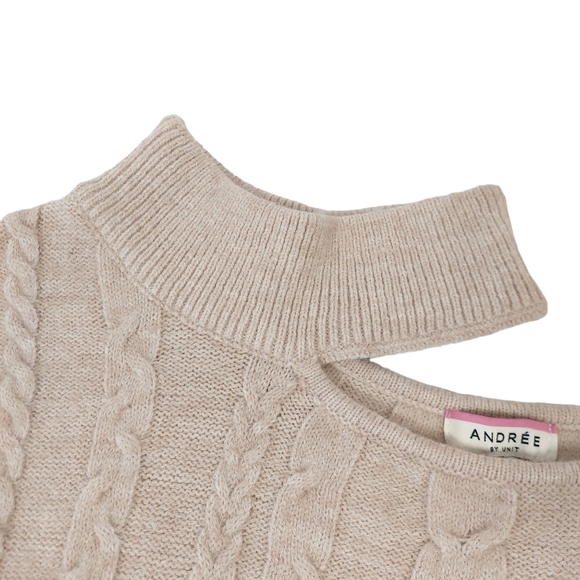 Andree by Unit Multiknit Oat One Shoulder Sweater - Picture 7 of 13